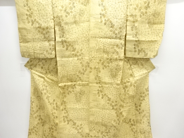 JAPANESE KIMONO / ANTIQUE AUTHENTIC OJIYA CHIJIMI 
